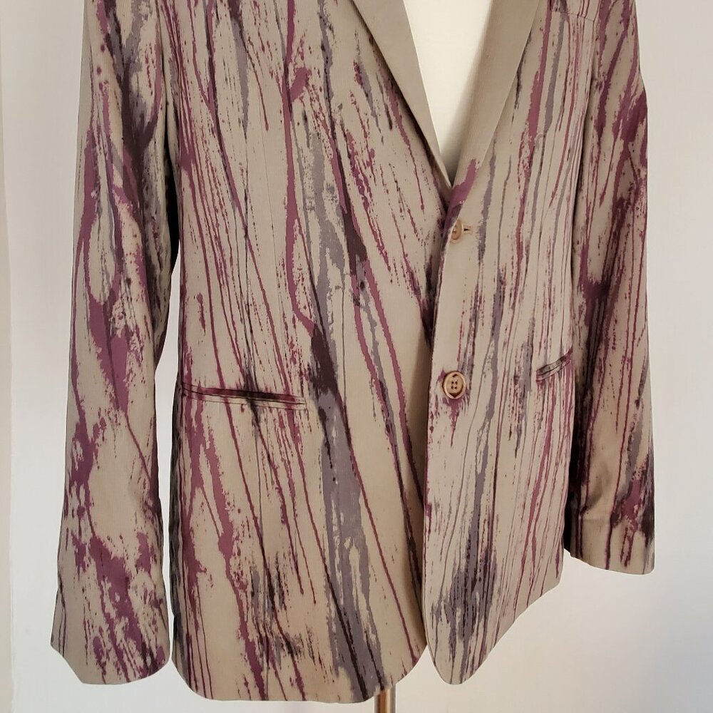 Varvatos blazer jacket striped tie dyed black gray beige red purple XL 44 46 XXL